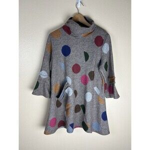 Damee S Tunic Top Blouse Polka Dot Art To Wear Lagenlook Avant Garde Swing